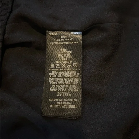 Ted Baker Elegant Black Peplum Top - Picture 8 of 8